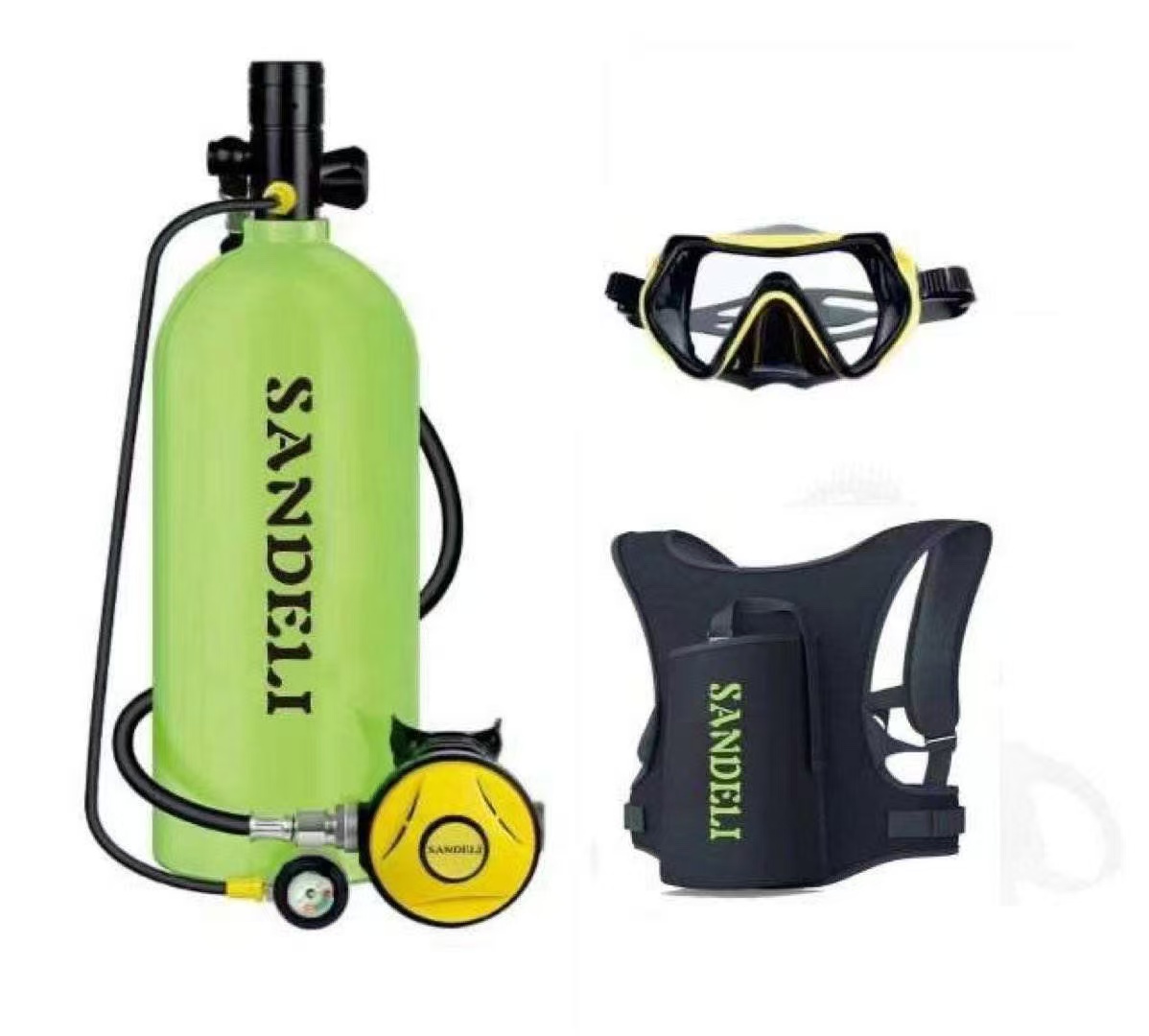 Snorkel Mask Full Face - Manufacturer-made 4-liter Scuba Tank Regulator with