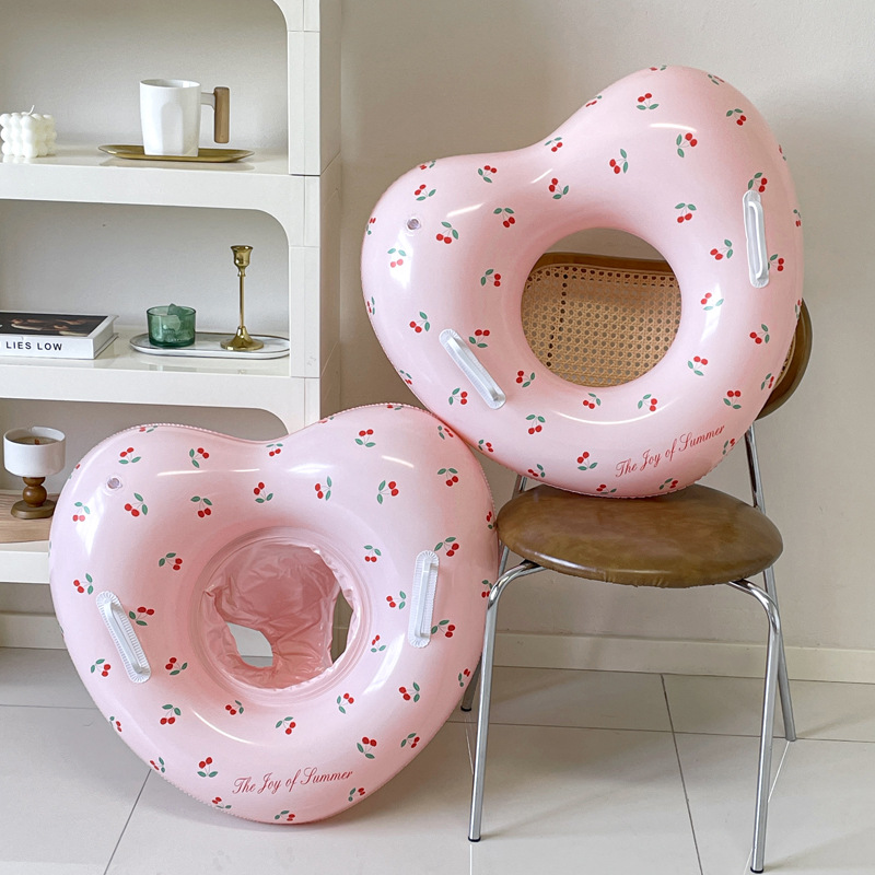 Pool Float Ring Inflatable - 1Pcs Cherry Swim Ring Inflatable Pool