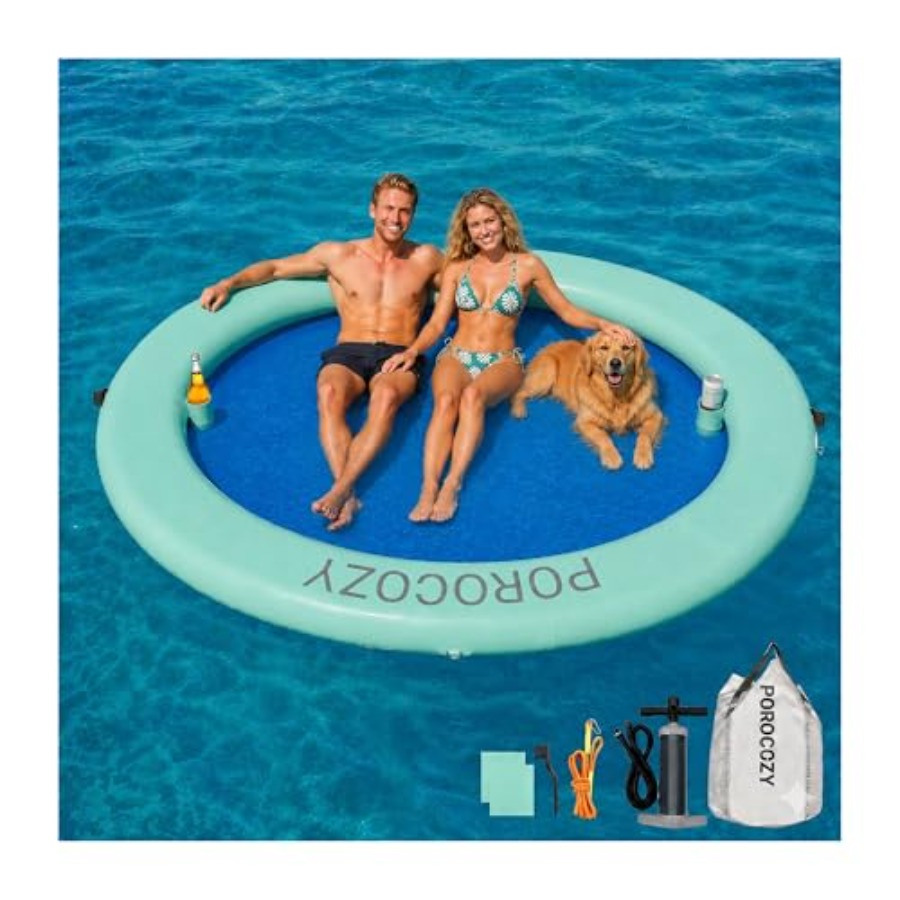 Inflatable Water Hammock Round - đánh giá và giá Pool Float Ring Inflatable