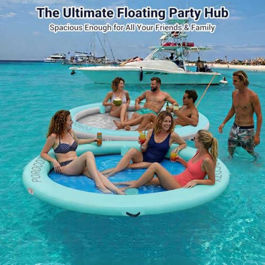 Inflatable Water Hammock Round - đánh giá và giá Pool Float Ring Inflatable