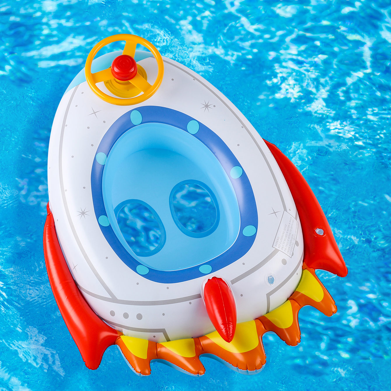 1PC Rocket-shaped Thickened In - đánh giá và giá Pool Float Ring Inflatable