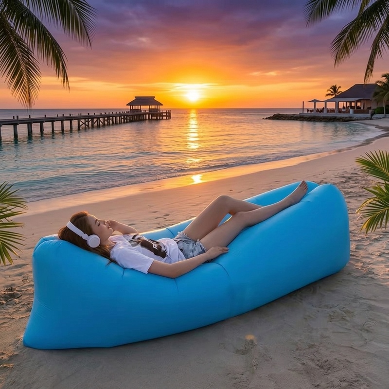 Portable Inflatable Air Sofa,  - đánh giá và giá Pool Lounger Inflatable
