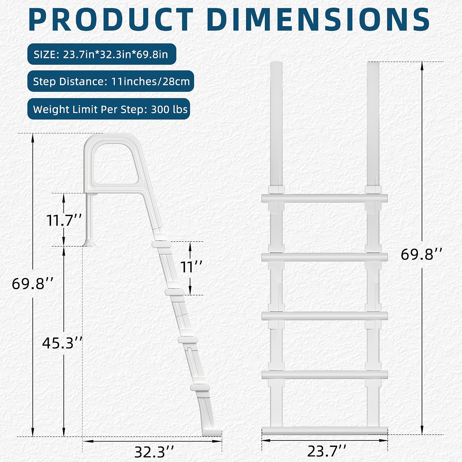 Pool Ladder, 5-Step Pool Stair - đánh giá và giá Pool Ladder Above Ground