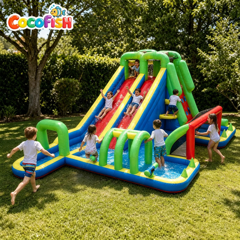 Cocofish Large Inflatable Wate - đánh giá và giá Water Slide Inflatable