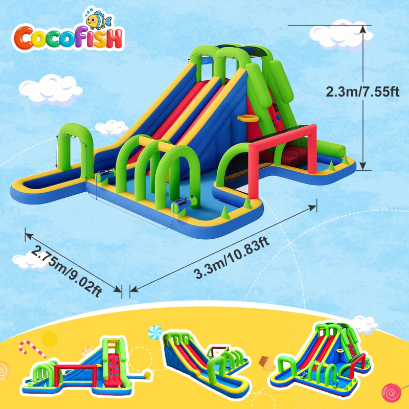 Cocofish Large Inflatable Wate - đánh giá và giá Water Slide Inflatable