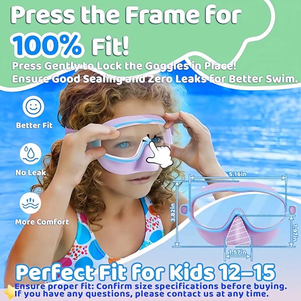 Kids Swimming Goggles with Nos - đánh giá và giá Swim Goggles Anti Fog Uv