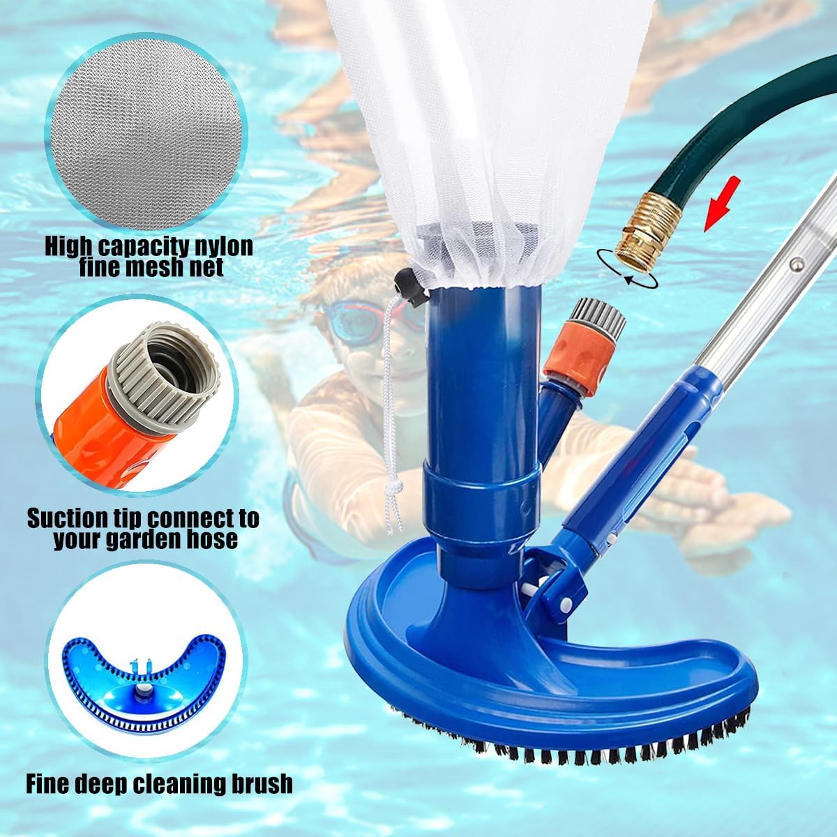 60 inch Pool Vacuum Cleaner Ha - đánh giá và giá Pool Vacuum Manual